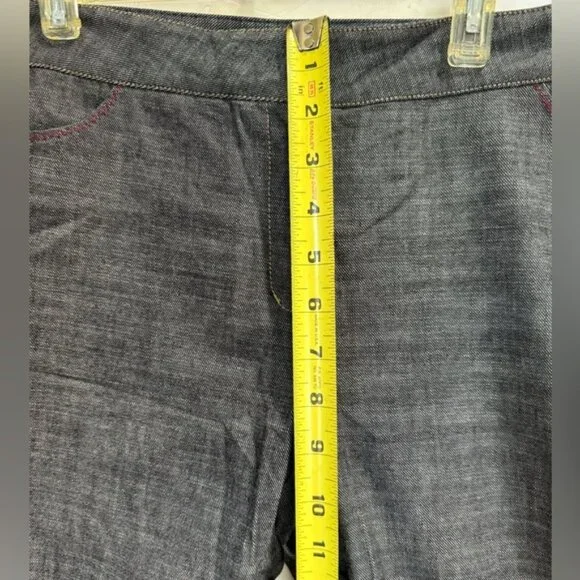 Kenneth Cole Vintage Y2K Embroidered Slit Flare Straight Leg Jean Pant Pocket 10 - Picture 14 of 16